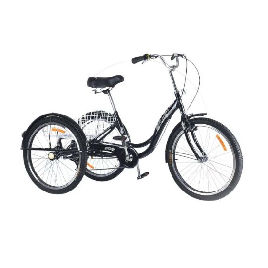 صورة دراجة ثلاث عجلات للكبار بـ سلة خلفية